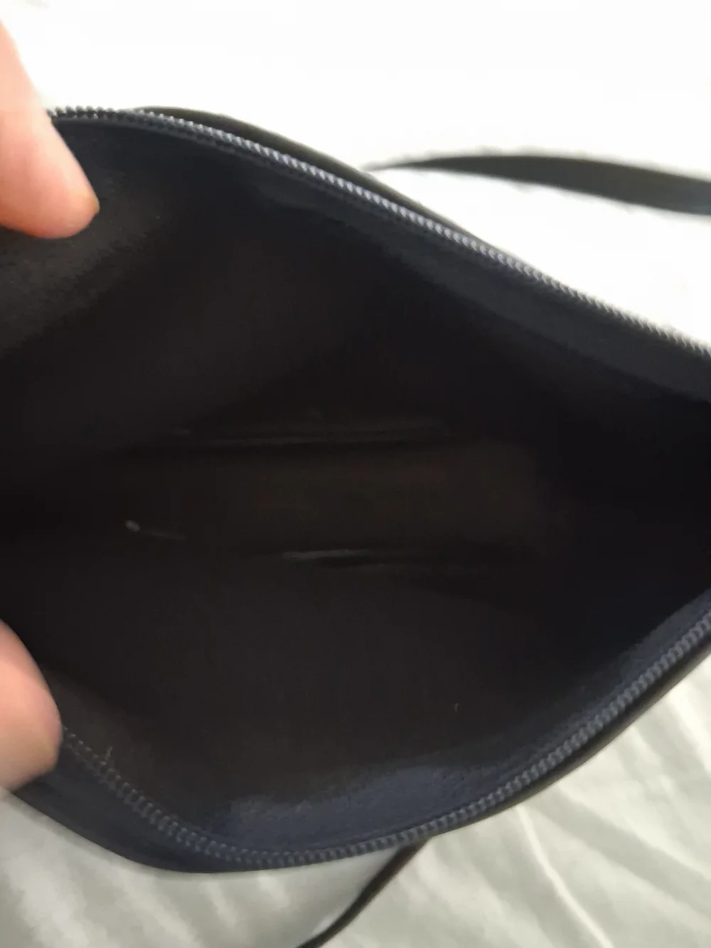 Black Crossbody Bag with Gold Accent